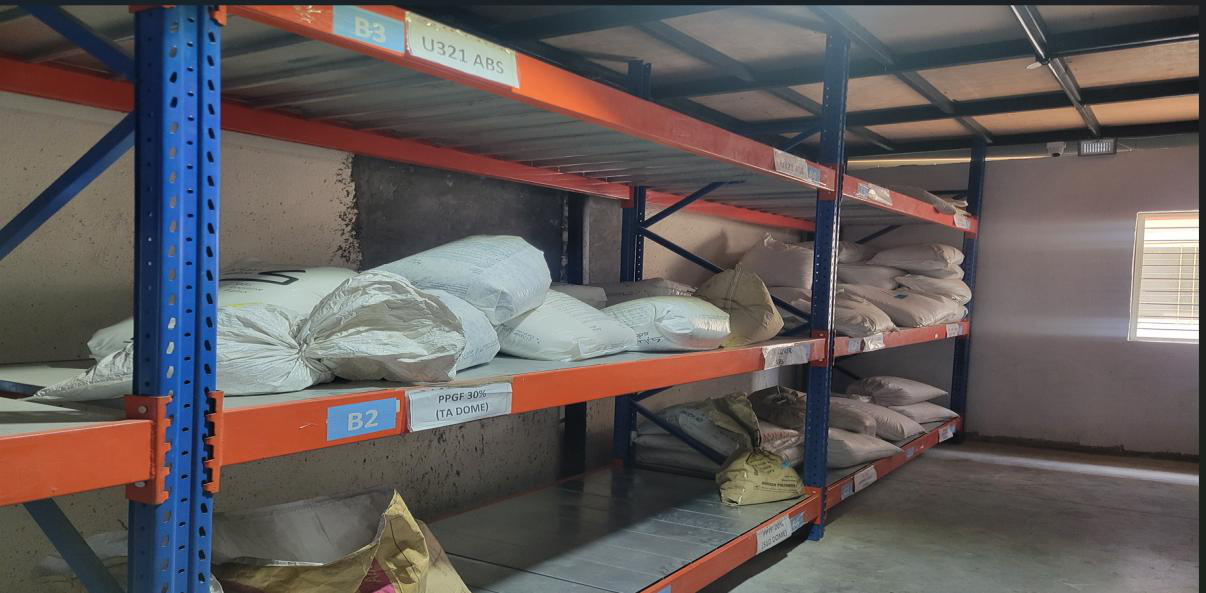 Raw material storage